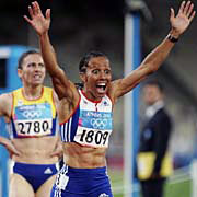Kelly Holmes Winning her double Gold in Athens
