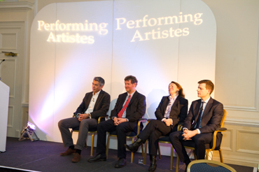 The assembled panel - Tony Anderson, Philip Coggan, Charlie McMurdie and Prof Matthew Goodwin