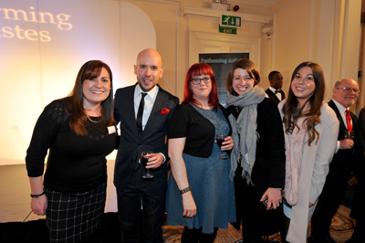 The acts enjoying a well earned drink