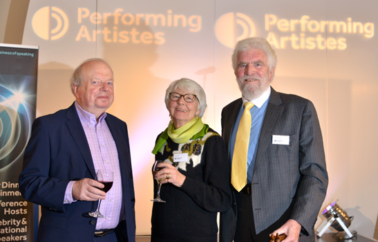 Performing Artistes chairman Stanley Jackson with wife and John Sergeant